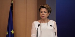  «Ο πρωθυπουργός δεν θα απαντήσει σε τελεσίγραφα» είπε η κ. Γεροβασίλη / Φωτογραφία: EUROKINISSI 