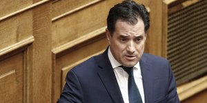 Φωτογραφία: Eurokinissi- Ο Αδωνις Γεωργιάδης στο βήμα της Βουλής 