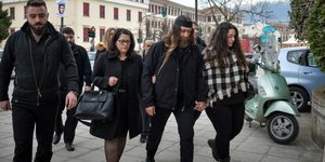 Η οικογένεια του Βαγγέλη Γιακουμάκη (Φωτο: Eurokinissi)