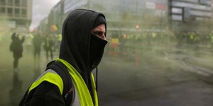 Από διαδήλωση των «κίτρινων γιλέκων» / Φωτογραφία: EUROKINISSI