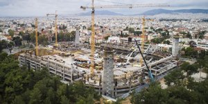 Τα έργα για το νέο γήπεδο της ΑΕΚ /Φωτογραφία: Εurokinissi