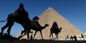 H Μεγάλη Πυραμίδα της Γκίζας στην Αίγυπτο (Φωτογραφία: ΑΡ) 