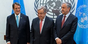 Χωριστές συναντήσεις Γκουτέρες με Αναστασιάδη και Ακιντζί/Φωτογραφία: AP