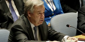 Ο Αντόνιο Γκουτέρες (Φωτογραφία: ΑP/ Richard Drew)