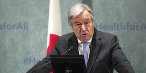 Ο Αντόνιο Γκουτέρες (Φωτογραφία: AP/ Eugene Hoshiko)