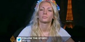 Η επικεφαλής του φεμινιστικού κινήματος Femen γδύθηκε ζωντανά στο Al Jazeera [βί