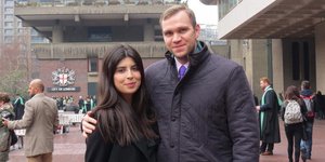 Ο Μάθιου Χέτζις με τη σύζυγό του/ Φωτογραφία: ΑΠΕ/ EPA- DANIELA TEJADA