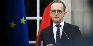 Ο ΥΠΕΞ της Γερμανίας Χάικο Μάας -Φωτογραφία: Sina Schuldt/dpa via AP