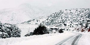 Χιόνια στην Κρήτη (Φωτογραφία: EUROKINISSI)