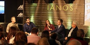 Το debate των 4 υποψηφίων δημάρχων Αθηναίων -Φωτογραφία: ΑΠΕ-ΜΠΕ/Αλέξανδρος Μπελτές