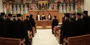 Στιγμιότυπο από τη Σύνοδο της Ιεραρχίας / Φωτογραφία: Eurokinissi