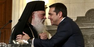 Αρχιεπίσκοπος Ιερώνυμος & Αλέξης Τσίπρας (Φωτογραφία: IntimeNews/ΤΖΑΜΑΡΟΣ ΠΑΝΑΓΙΩΤΗΣ)