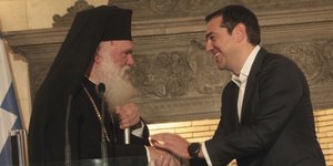 Η συνάντηση Ιερώνυμου- Τσίπρα στο Μέγαρο Μαξίμου- φωτογραφία eurokinissi