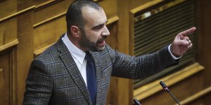 Ο βουλευτής της ΧΑ Παναγιώτης Ηλιόπουλος / Φωτογραφία: EUROKINISSI/ΓΙΩΡΓΟΣ ΚΟΝΤΑΡΙΝΗΣ