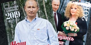 Δύο από τα ημερολόγια του 2019 με τον Βλάντιμιρ Πούτιν / Φωτογραφία: ΑΡ