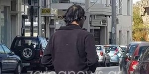 Ημίγυμνος άνδρας στα Χανιά/ Φωτογραφία: zarpanews.gr