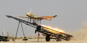 Μη επανδρωμένο στρατιωτικό αεροσκάφος του Ιράν -Φωτογραφία: AP