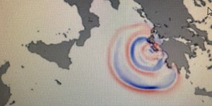 Η πορεία που ακολούθησε το τσουνάμι από την Ζάκυνθο στην Ιταλία / Φωτογραφία: facebook