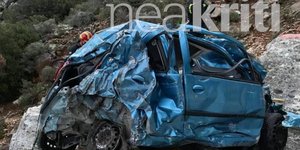 Σοβαρά τραυματισμένη η 40χρονη μητέρα και το ένα παιδί της μετά από πτώση του ΙΧ τους σε γκρεμό στο Ρέθυμνο