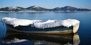Χιόνια στη λίμνη Πλαστήρα/ Φωτογραφία: EUROKINISSI- ΕΥΡΙΠΙΔΗΣ ΠΑΠΟΥΤΣΗΣ