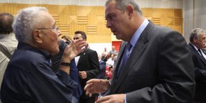 Ο Κώστας Ζουράρις με τον Πάνο Καμμένο (Φωτογραφία: ΜΟΤΙΟΝΤΕΑΜ/ΒΑΣΙΛΗΣ ΒΕΡΒΕΡΙΔΗΣ)