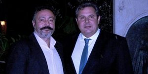 O Πάνος Καμμένος και ο Παντελής Καπαρουδάκης/ Φωτογραφία zarpanews