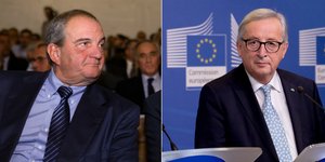 Ο Κώστας Καραμανλής και ο Ζαν-Κλοντ Γιούνκερ