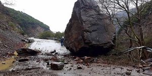 Εικόνα από το σημείο της κατολίσθησης / Φωτογραφία: parakritika.gr