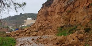 Εικόνα από τη μεγάλη κατολίσθηση / Φωτογραφία: zarpanews