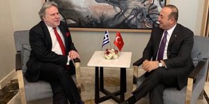 Ο Έλληνας υπ Εξ Γιώργος Κατρούγκαλος με τον Τούρκο ομόλογό του Τσαβούσογλου (Φωτογραφία: EUROKINISSI/YΠ. ΕΞΩΤΕΡΙΚΩΝ)