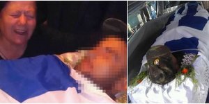 Ο θρήνος της μάνας του Κ. Κατσίφα πάνω από το φέρετρο