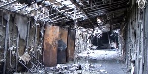 Εικόνα μέσα από το εμπορικό κέντρο στο Κέμεροβο (Φωτογραφία: The Investigative Committee of the Russian Federation via AP)