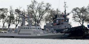 Εικόνα από τα ουκρανικά σκάφη που κατέλαβαν ρωσικές δυνάμεις / Φωτογραφία: AP Images