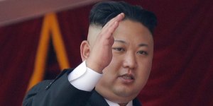 Ο Τραμπ στην ομιλία του αποκάλεσε τον Κιμ «rocket man» (Φωτογραφία: Wong Maye-E/AP)
