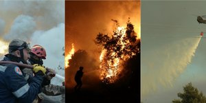 Μάχη με τις φλόγες για δεύτερη νύχτα/ΦΩΤΟΓΡΑΦΙΕΣ: EUROKINISSI