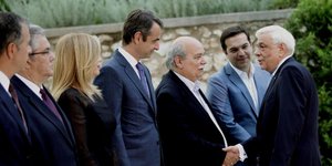 Οι πολιτικοί αρχηγοί / Φωτογραφία: Eurokinissi