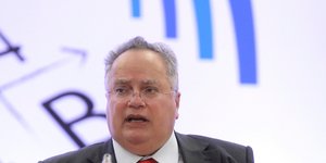 O υπουργός Εξωτερικών Νίκος Κοτζιάς/Φωτογραφία: AP