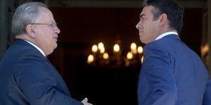Τρίτη συνάντηση Κοτζιά με Ντιμιτρόφ για το GornaMakedonija /Φωτογραφία: Intime News