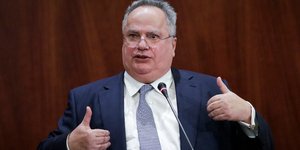 Ο τέως υπ. Εξωτερικών Νίκος Κοτζιάς -Φωτογραφία αρχείου: Eurokinissi