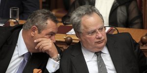 Οργίλοι διάλογοι στο υπουργικό μεταξύ Κοτζιά -Καμμένου -Φωτογραφία αρχείου: EUROKINISSI/ΓΙΩΡΓΟΣ ΚΟΝΤΑΡΙΝΗΣ