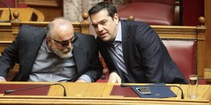 Ο Αλέξης Τσίπρας & ο Παναγιώτης Κουρουμπλής (Φωτογραφία: EUROKINISSI/ΓΙΑΝΝΗΣ ΠΑΝΑΓΟΠΟΥΛΟΣ)