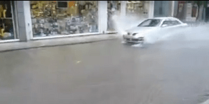 Πλημμύρισε η Κοζάνη από ξαφνική νεροποντή [βίντεο]