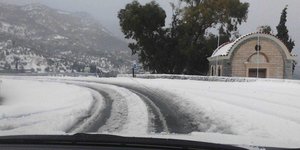 Από τη χιονισμένη Βιάννο. Φωτογραφία: cretalive.gr
