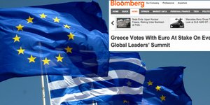 Bloomberg: «Η Ελλάδα ψηφίζει με την τύχη του ευρώ να παίζεται»