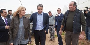 Φωτογραφία: Μαρέβα και Κυριάκος Μητσοτάκης μαζί στην περιοδεία στην Ηλεία -Πηγή: Γραφείο Τύπου ΝΔ