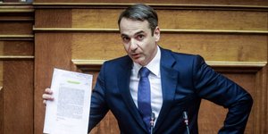 Καταπέλτης κατά της Συμφωνίας των Πρεσπών ο Κυριάκος Μητσοτάκης -Φωτογραφία: Nikos Libertas / SOOC