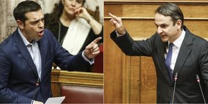 Αλέξης Τσίπρας και Κυριάκος Μητσοτάκης /Φωτογραφία: Εurokinissi