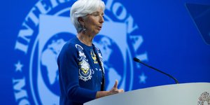 Η Κριστίν Λαγκάρντ (Φωτογραφία: AP/ Jose Luis Magana)