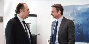Ο Γιώργος Λαζαρίδης και ο Κυριάκος Μητσοτάκης