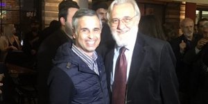 Η οικογένεια Λεμπιδάκη στην πρεμιέρα του «Νίκου Καζαντζάκη» /Φωτογραφία: Cretalive